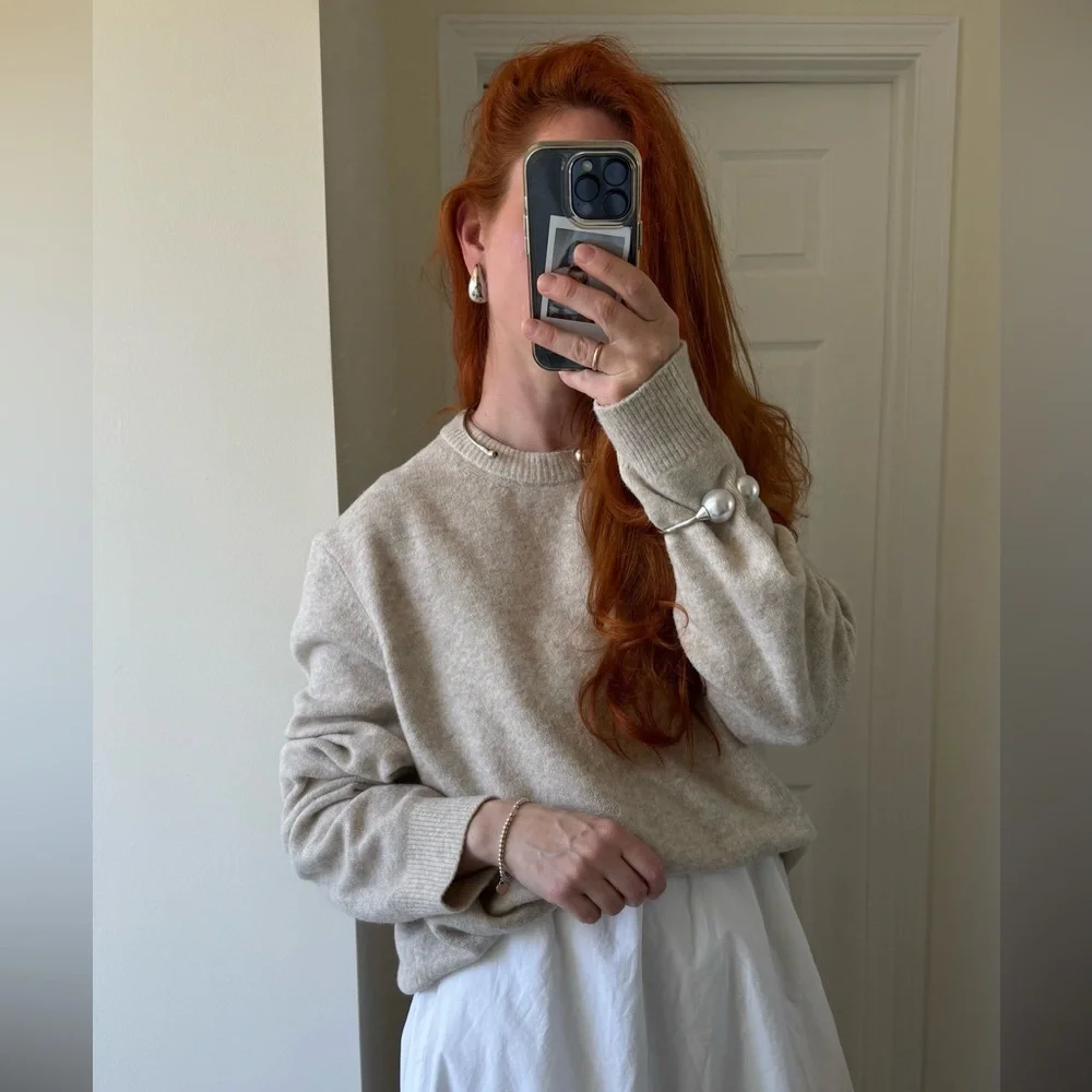 H&M Oversized beige boyfriend sweater - men’s size L - excellent condition - Picture 5 of 8